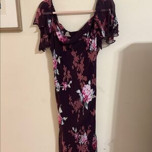 Robbie Bee Purple Floral Dress